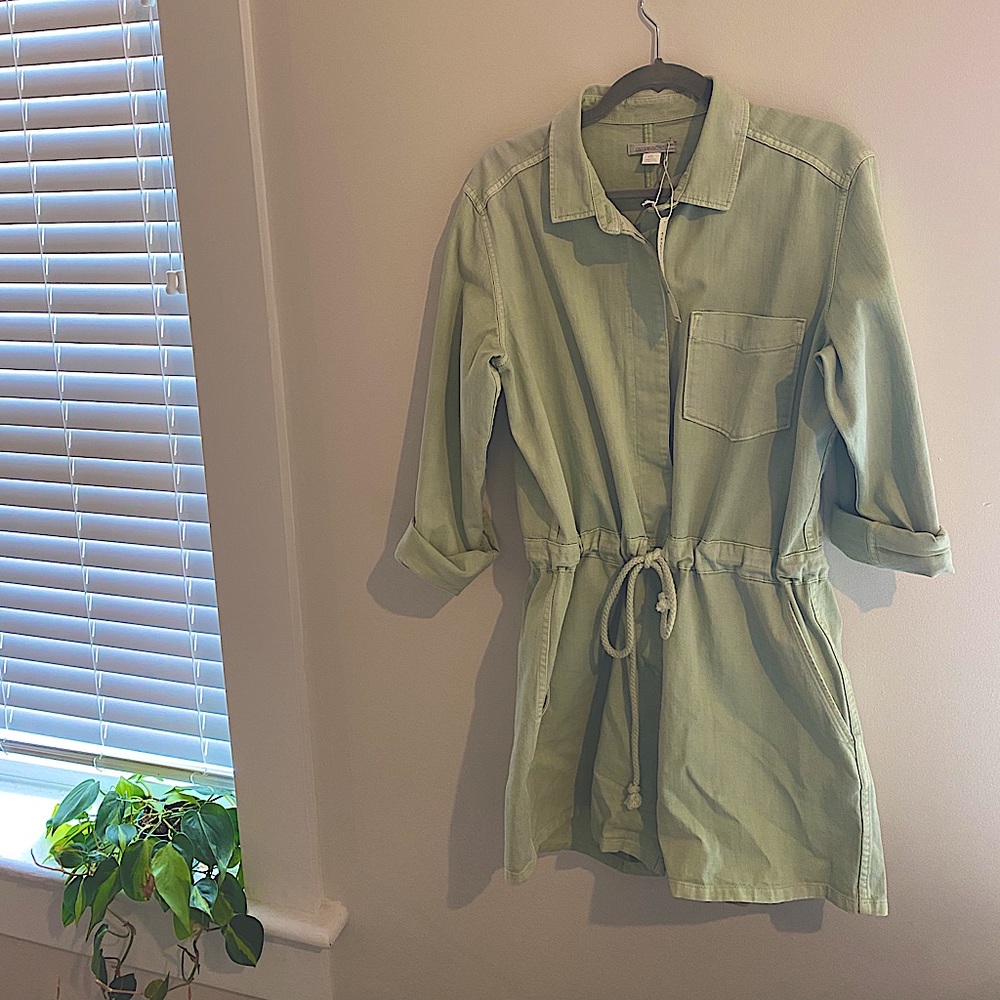 Outerknown Wander Romper: Seafoam Green Size Large